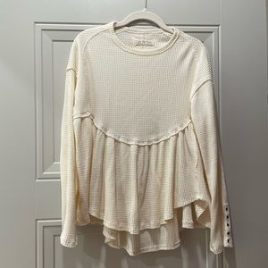 Free People Oh My Babydoll Thermal in Ivory XS